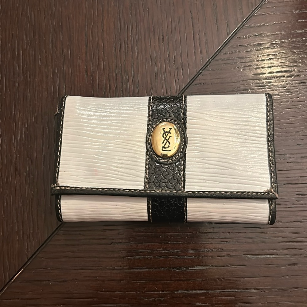 Authentic Ysl Yvessaintlaurent Three Fold Wallet - image 1